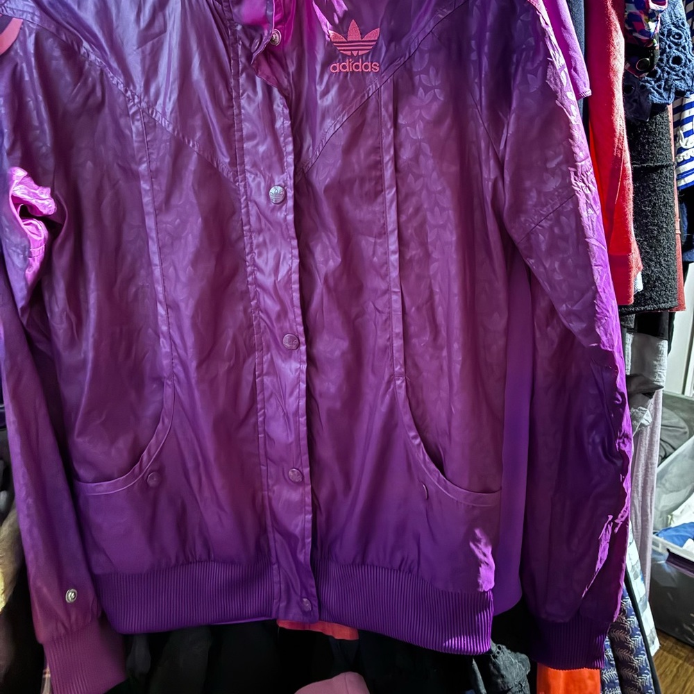 Adidas women Vibrant Purple Puffer Jacket
